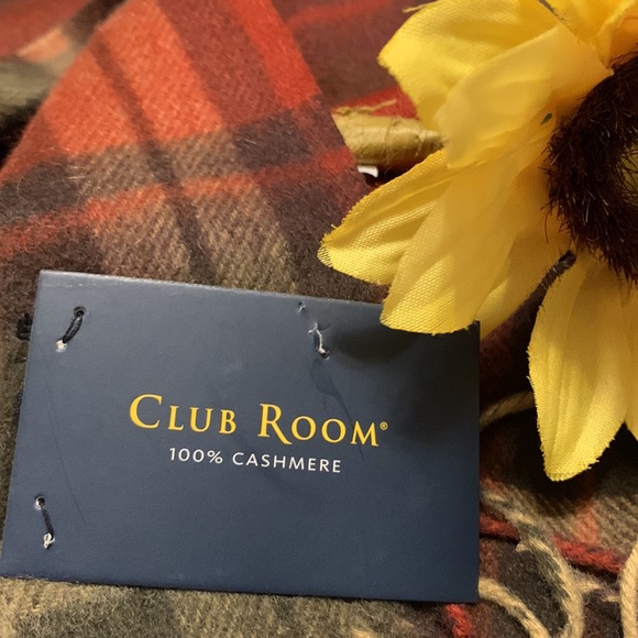 CLUB ROOM 100% Cashmere (unisex) scarf / NWT / gorgeous colors / so very⦠- Picture 5 of 8